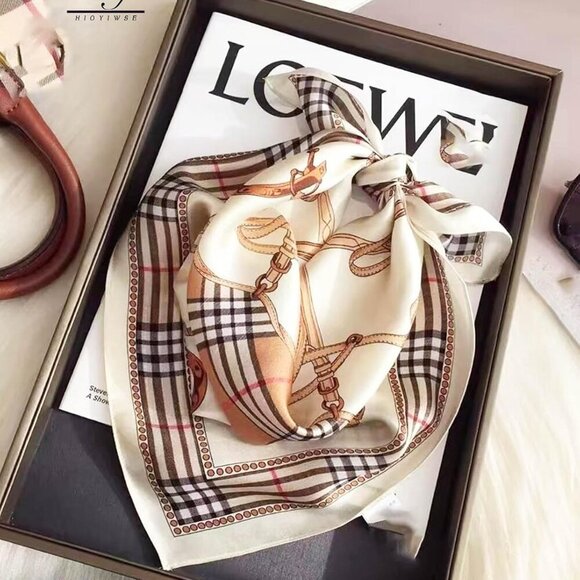 Satin Bandanas Head Scarf For Women Hair Scarves Accessories Lightweight Fashion - Picture 2 of 6